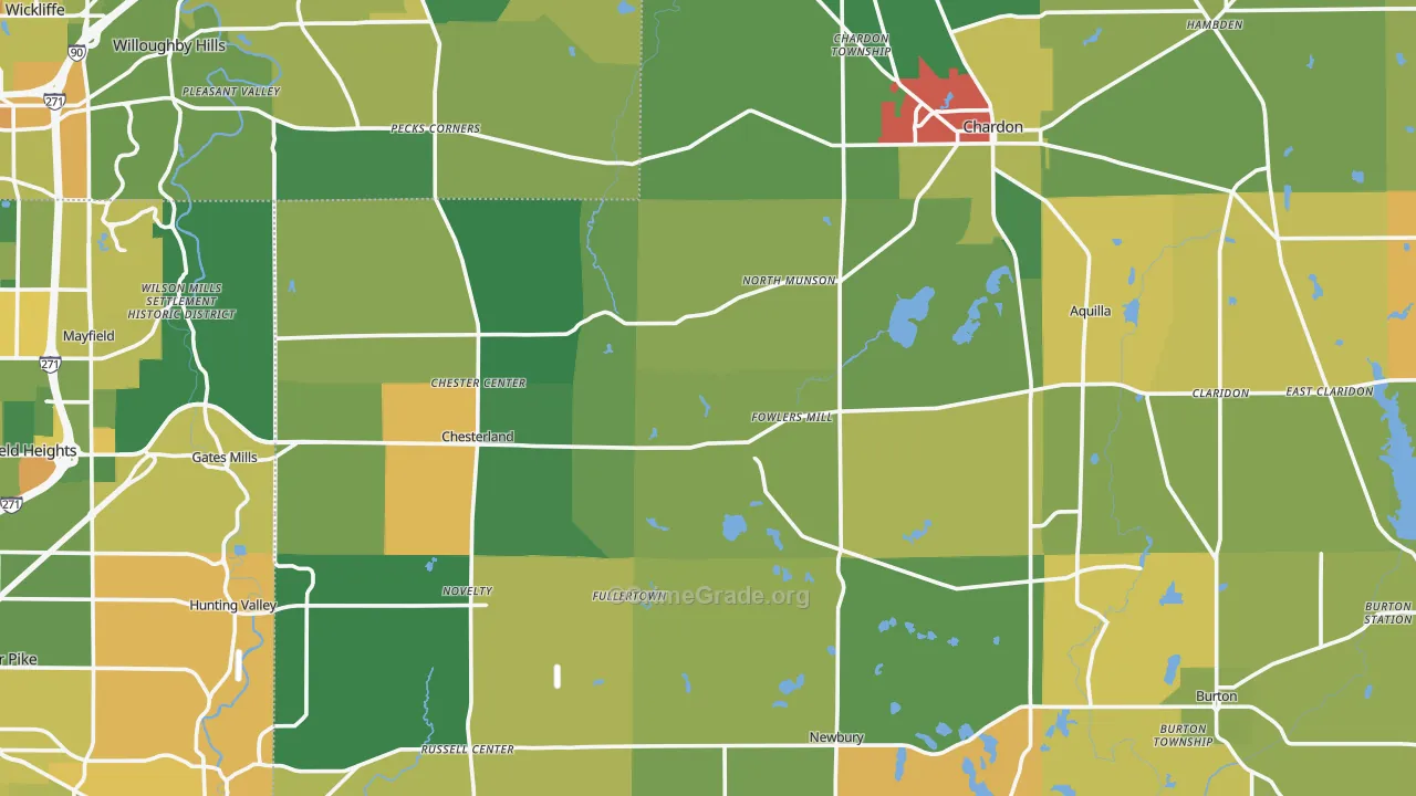 Novelty, OH Map of Burglary Rates