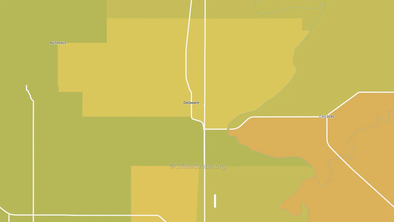 Nowata County, OK Map of Burglary Rates