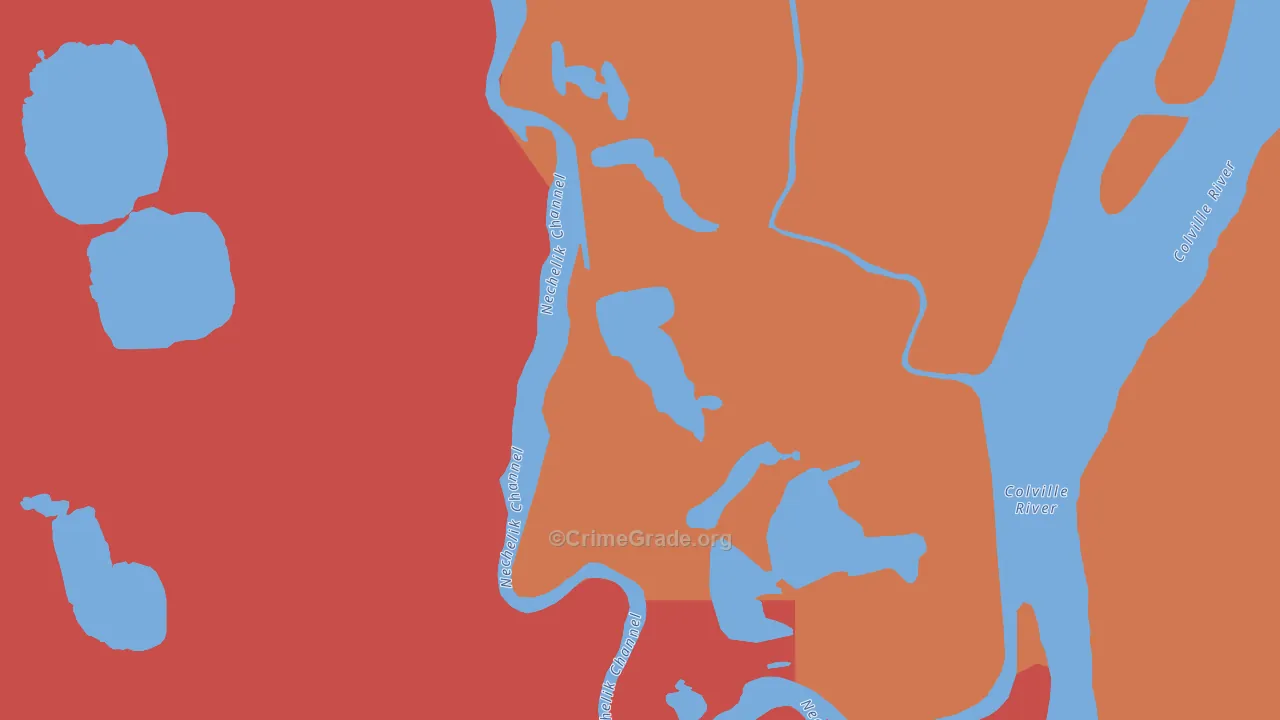 Nuiqsut, AK Map of Burglary Rates