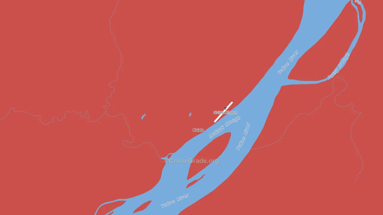Nulato, AK Map of Burglary Rates