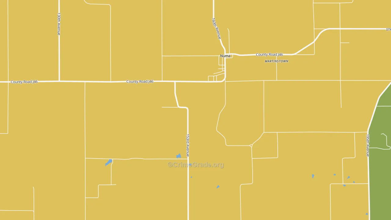 Numa, IA Map of Burglary Rates