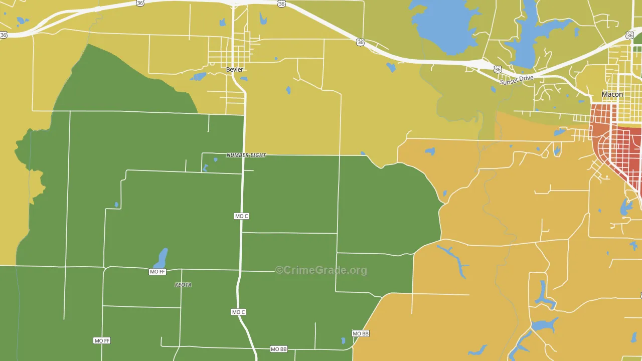 Number Eight, MO Map of Burglary Rates