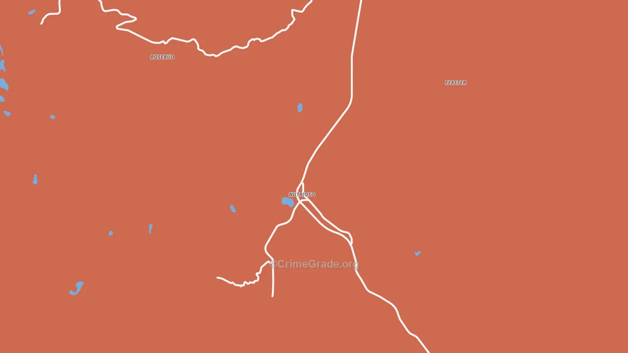 Nutrioso, AZ Map of Burglary Rates