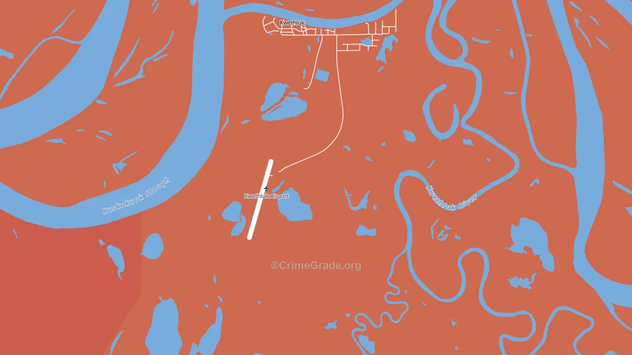 Nyac, AK Map of Burglary Rates