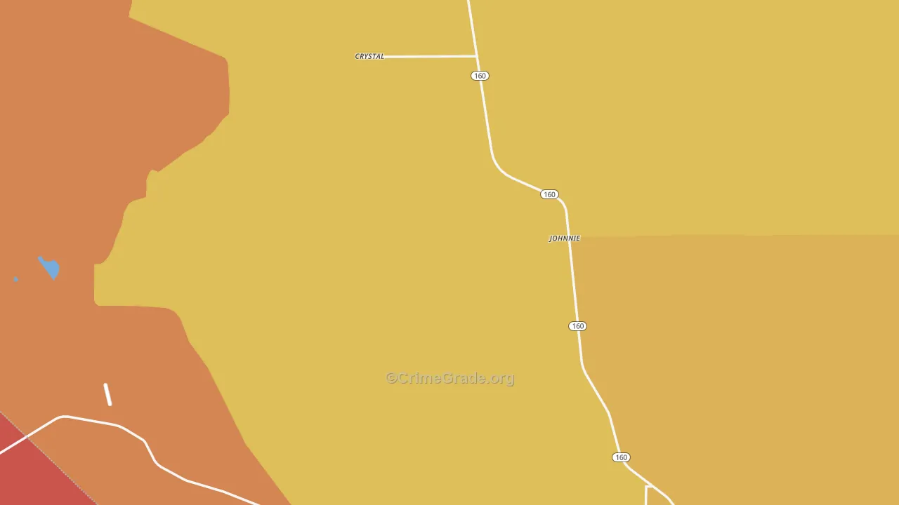 Nye County, NV Map of Burglary Rates