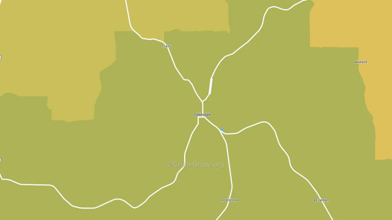 Oakesdale, WA Map of Burglary Rates