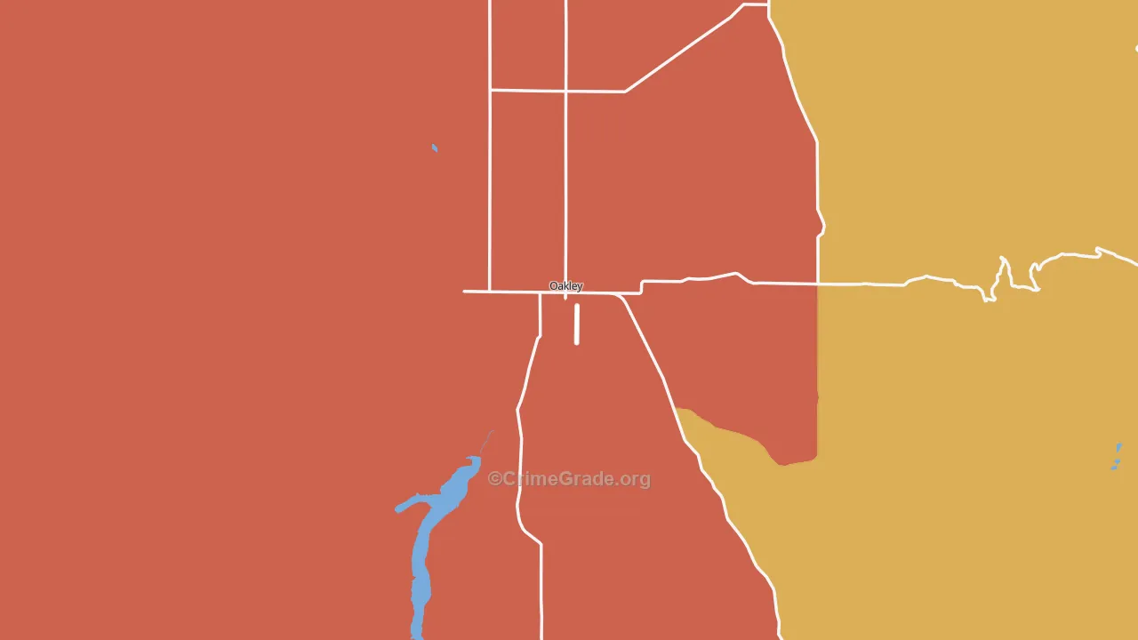 Oakley, ID Map of Burglary Rates
