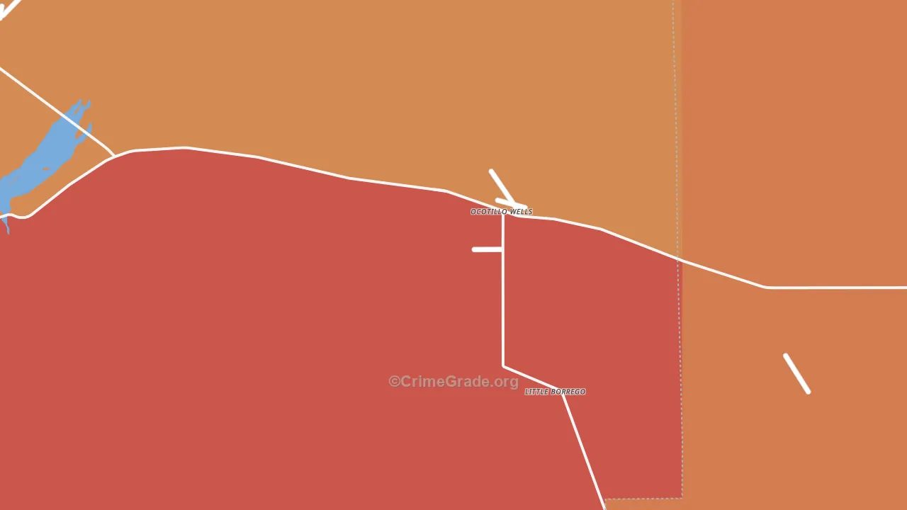 Ocotillo Wells, CA Map of Burglary Rates