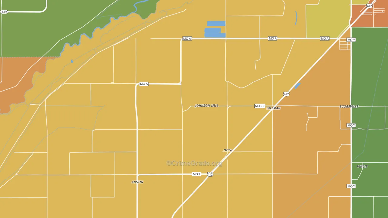 Octa, MO Map of Burglary Rates