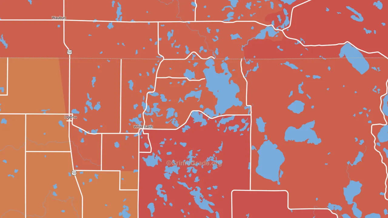 Ogema, MN Map of Burglary Rates