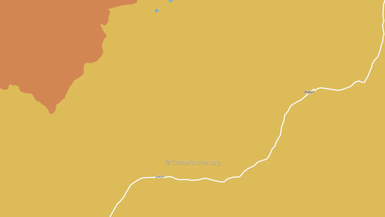 Ohio City, CO Map of Burglary Rates