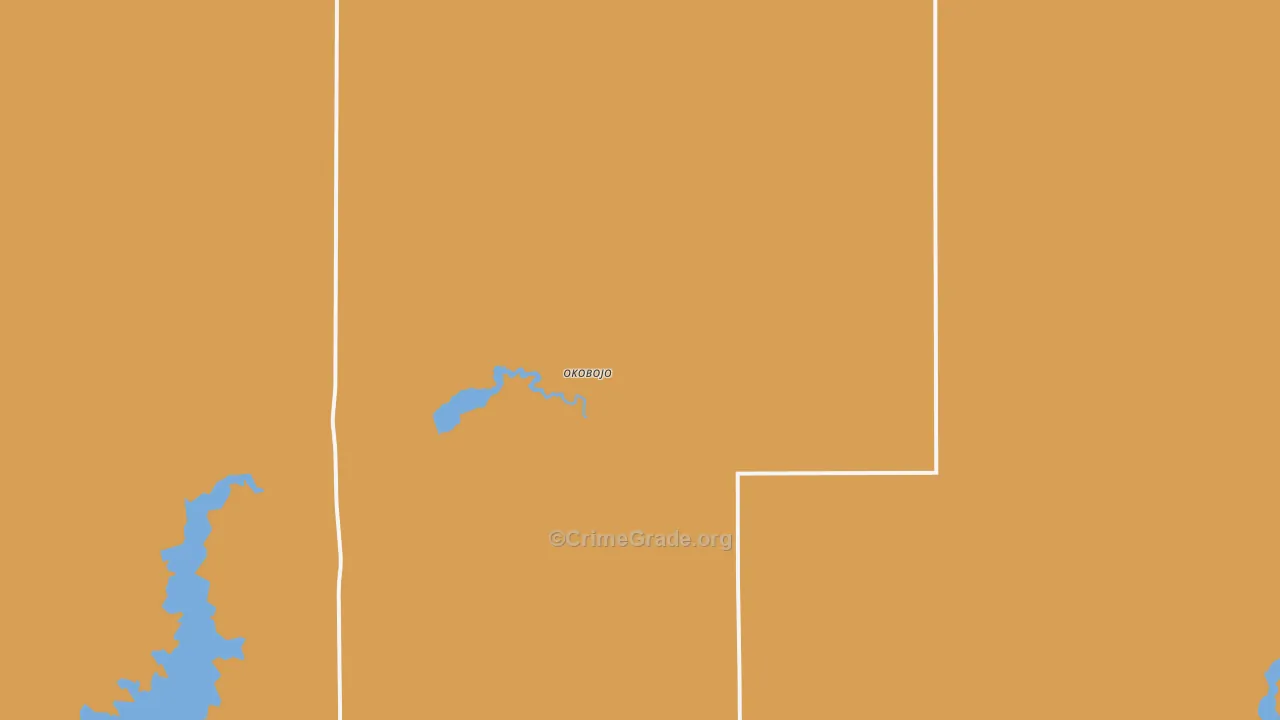 Okobojo, SD Map of Burglary Rates