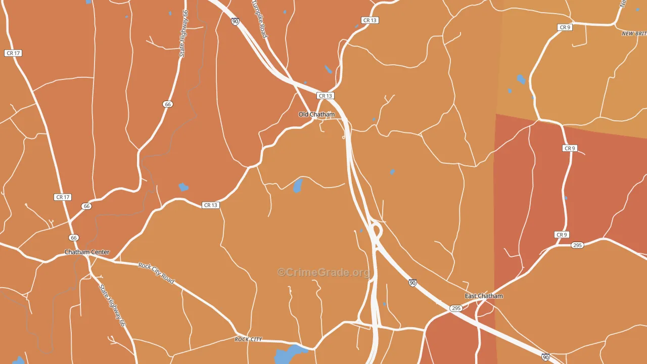 Old Chatham, NY Map of Burglary Rates