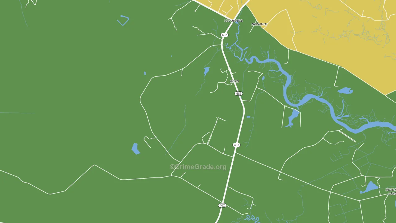 Old House, SC Map of Burglary Rates