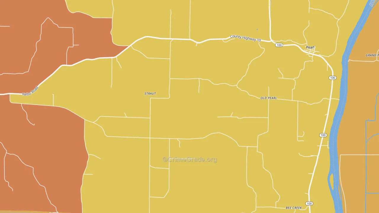 Old Pearl, IL Map of Burglary Rates