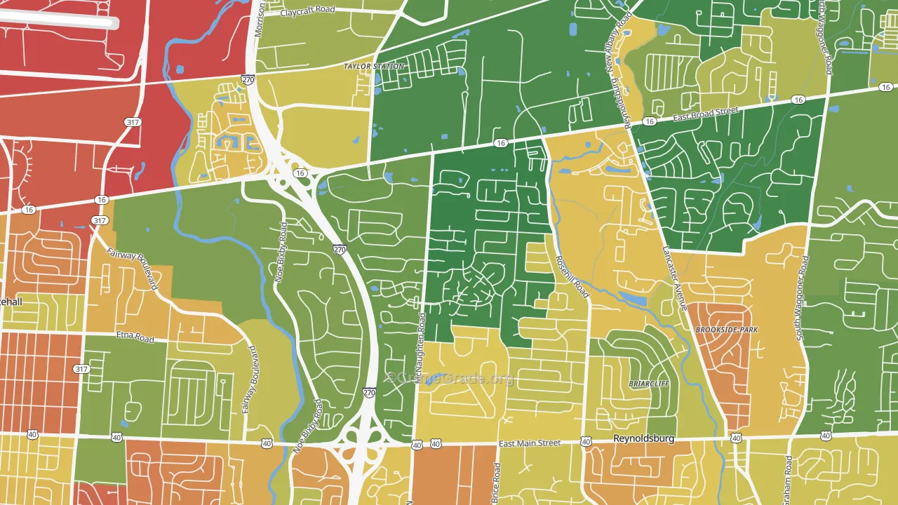 Olde Orchard, Columbus, OH Map of Burglary Rates