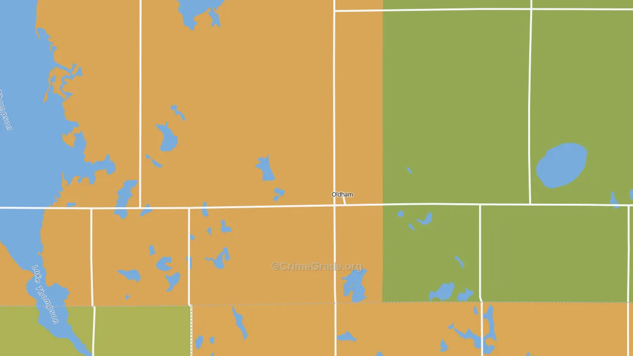 Oldham, SD Map of Burglary Rates