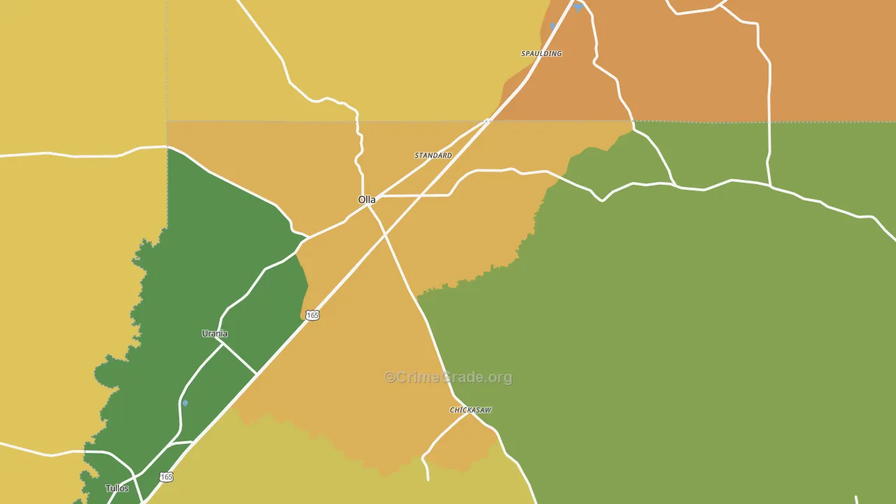 Olla, LA Map of Burglary Rates