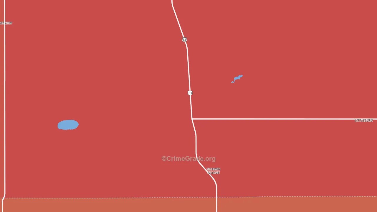 Olsonville, SD Map of Burglary Rates