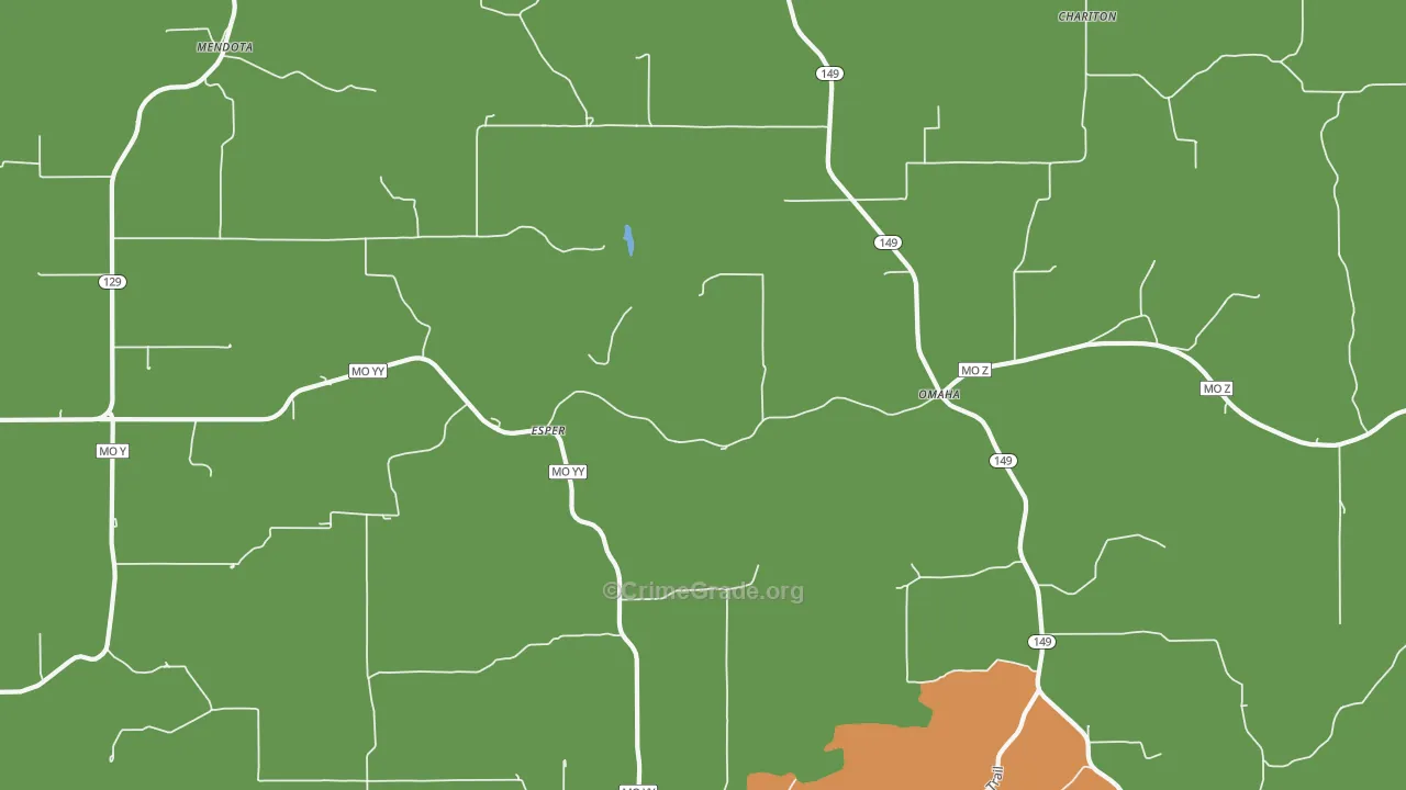Omaha, MO Map of Burglary Rates