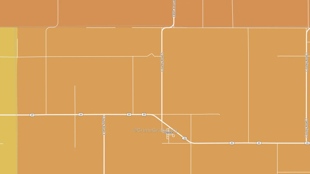 Onaka, SD Map of Burglary Rates