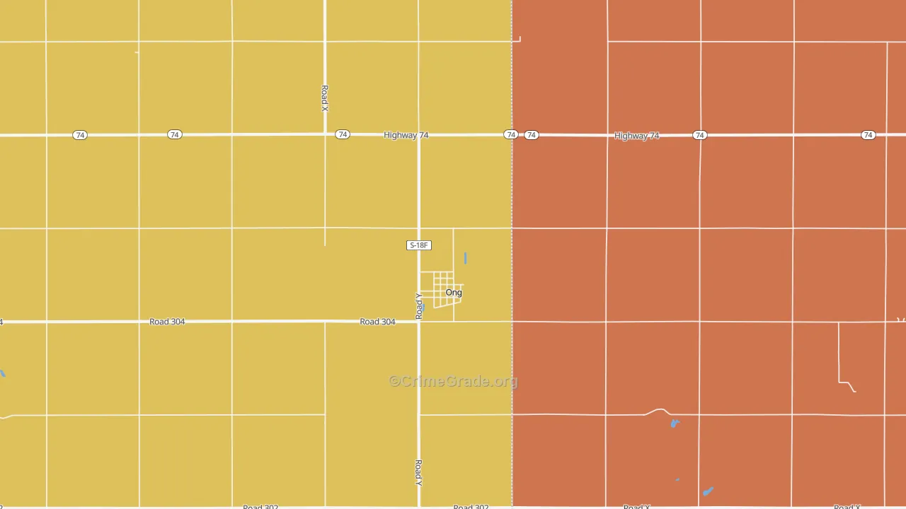 Ong, NE Map of Burglary Rates