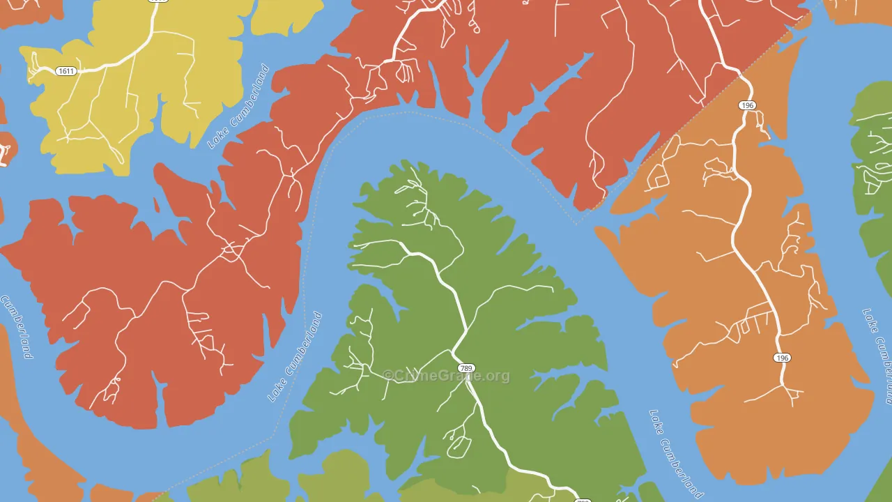 Ono, KY Map of Burglary Rates