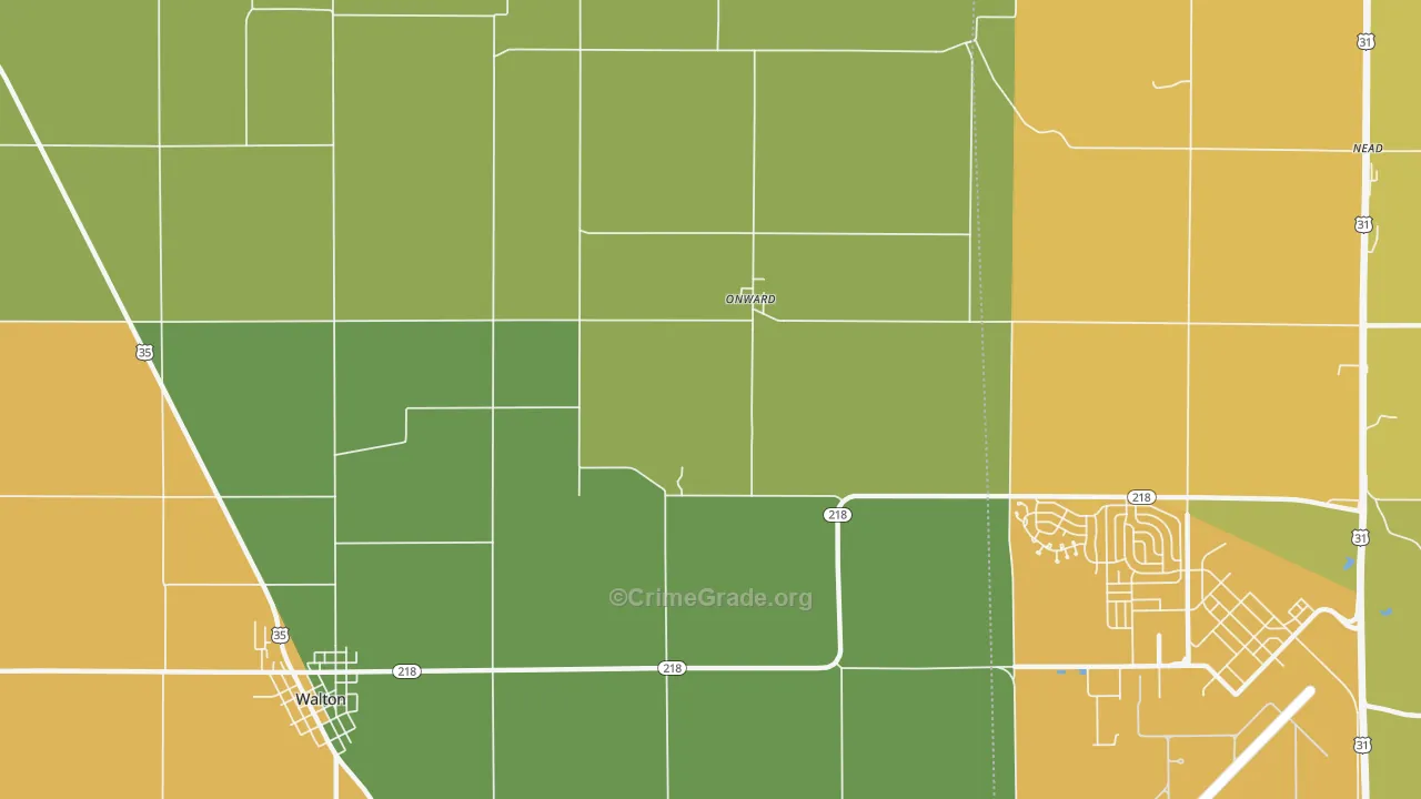 Onward, IN Map of Burglary Rates