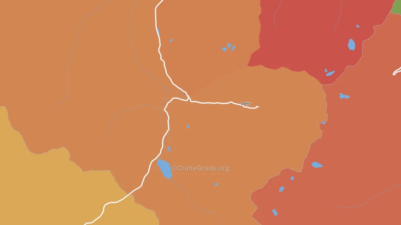 Ophir, CO Map of Burglary Rates
