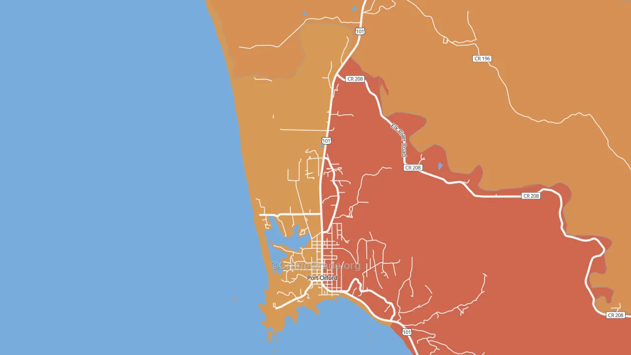 Ophir, OR Map of Burglary Rates