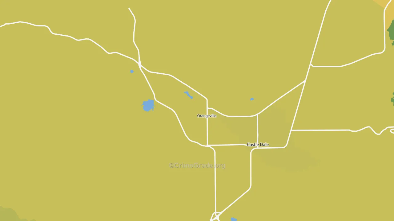 Orangeville, UT Map of Burglary Rates
