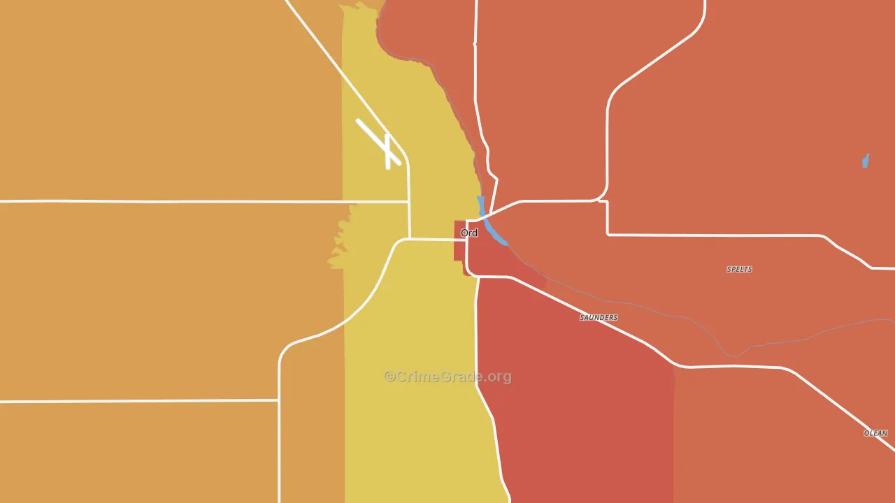 Ord, NE Map of Burglary Rates