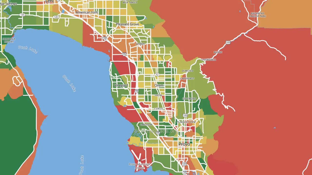 Orem, UT Map of Burglary Rates