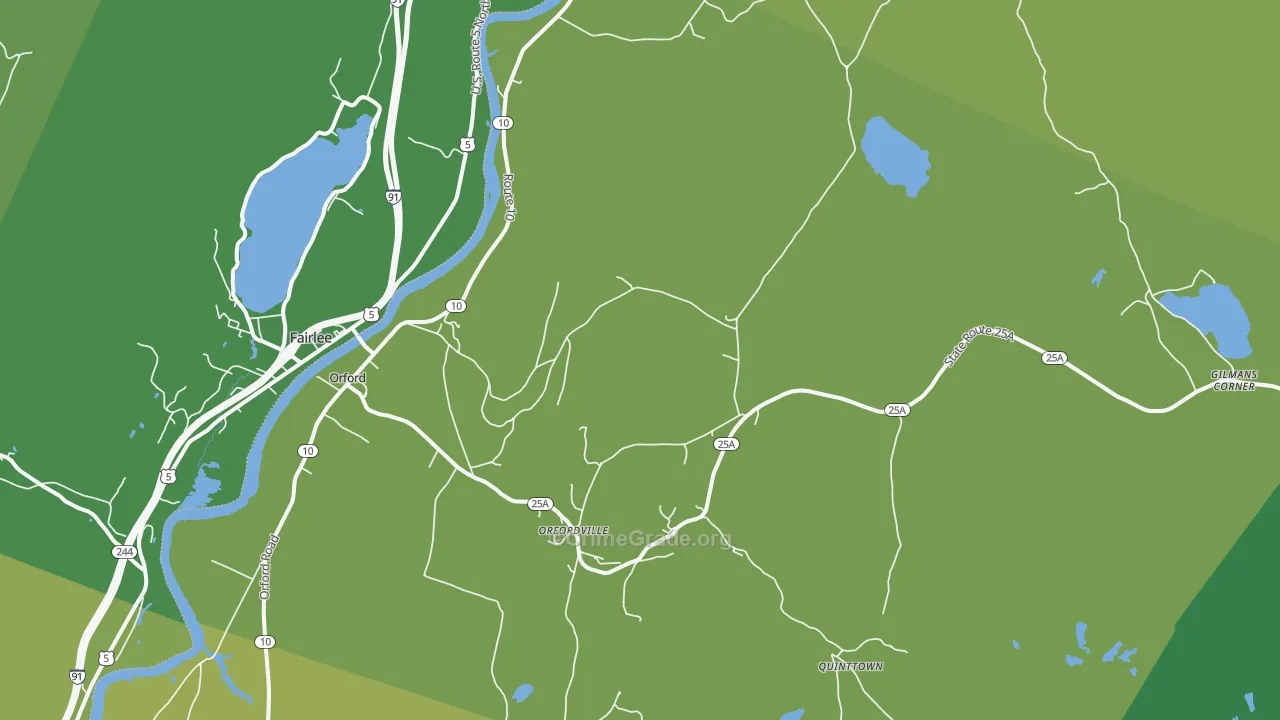 Orford, NH Map of Burglary Rates