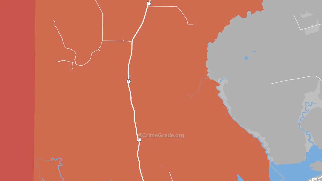 Orient, ME Map of Burglary Rates