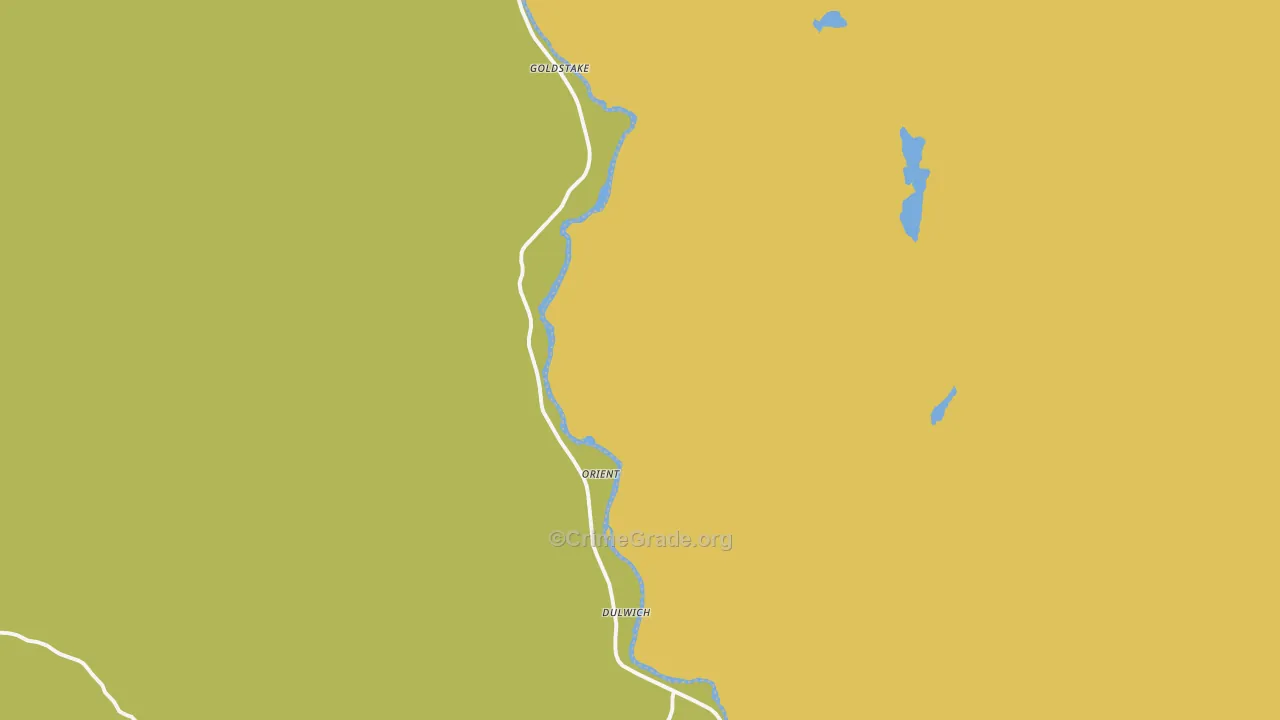 Orient, WA Map of Burglary Rates