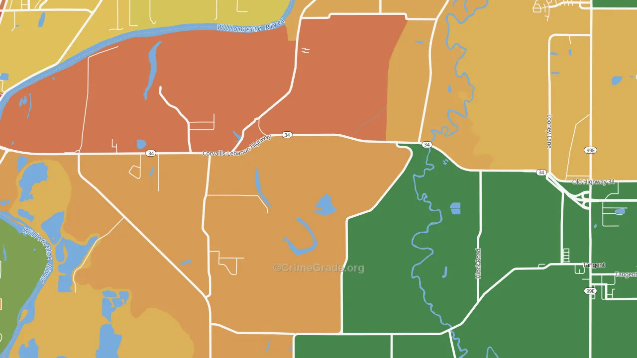 Orleans, OR Map of Burglary Rates