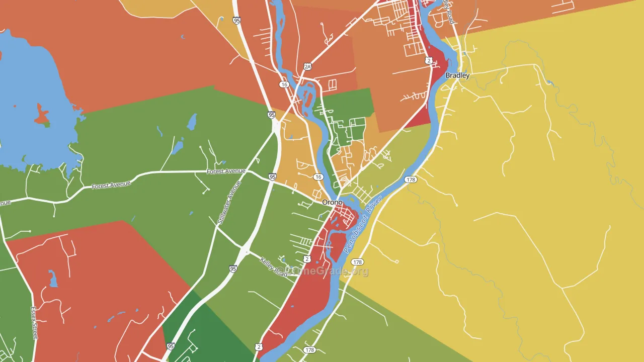 Orono, ME Map of Burglary Rates