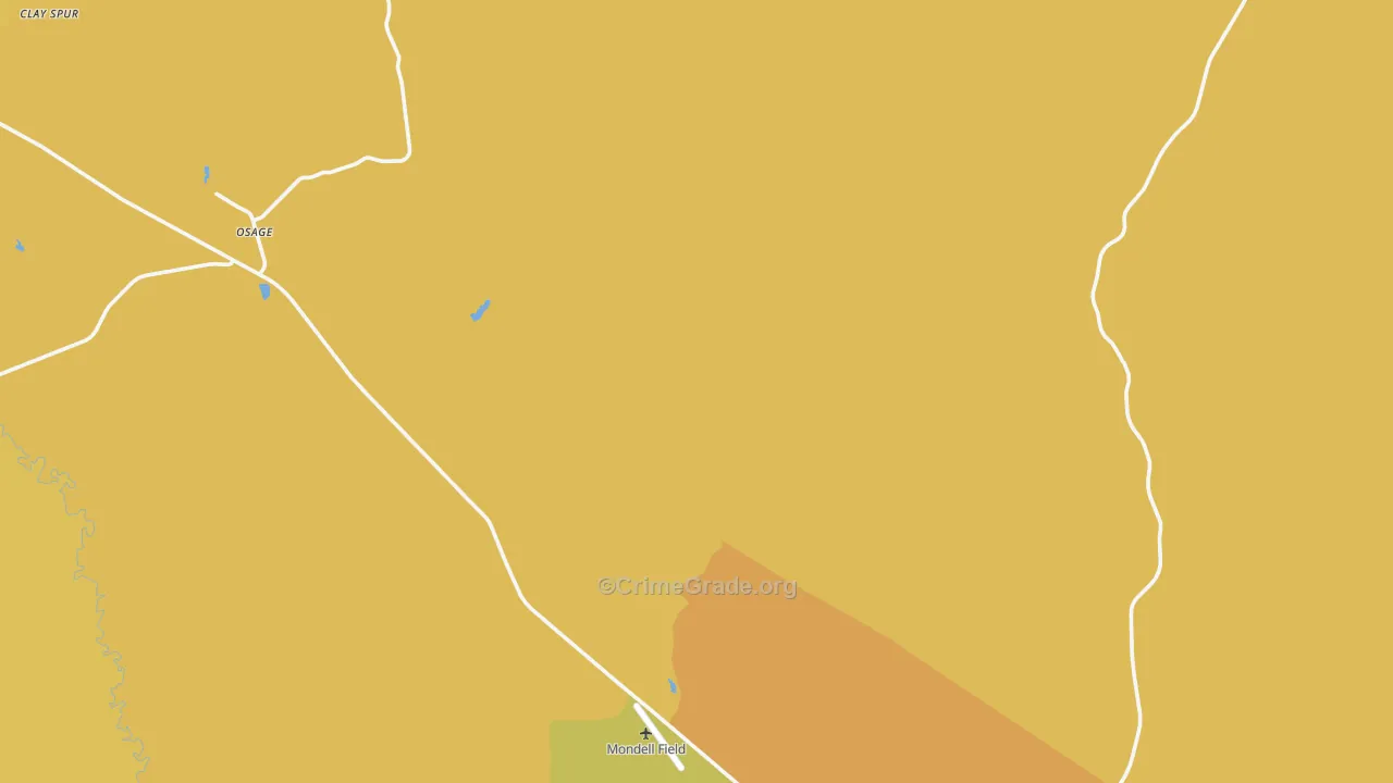 Osage, WY Map of Burglary Rates