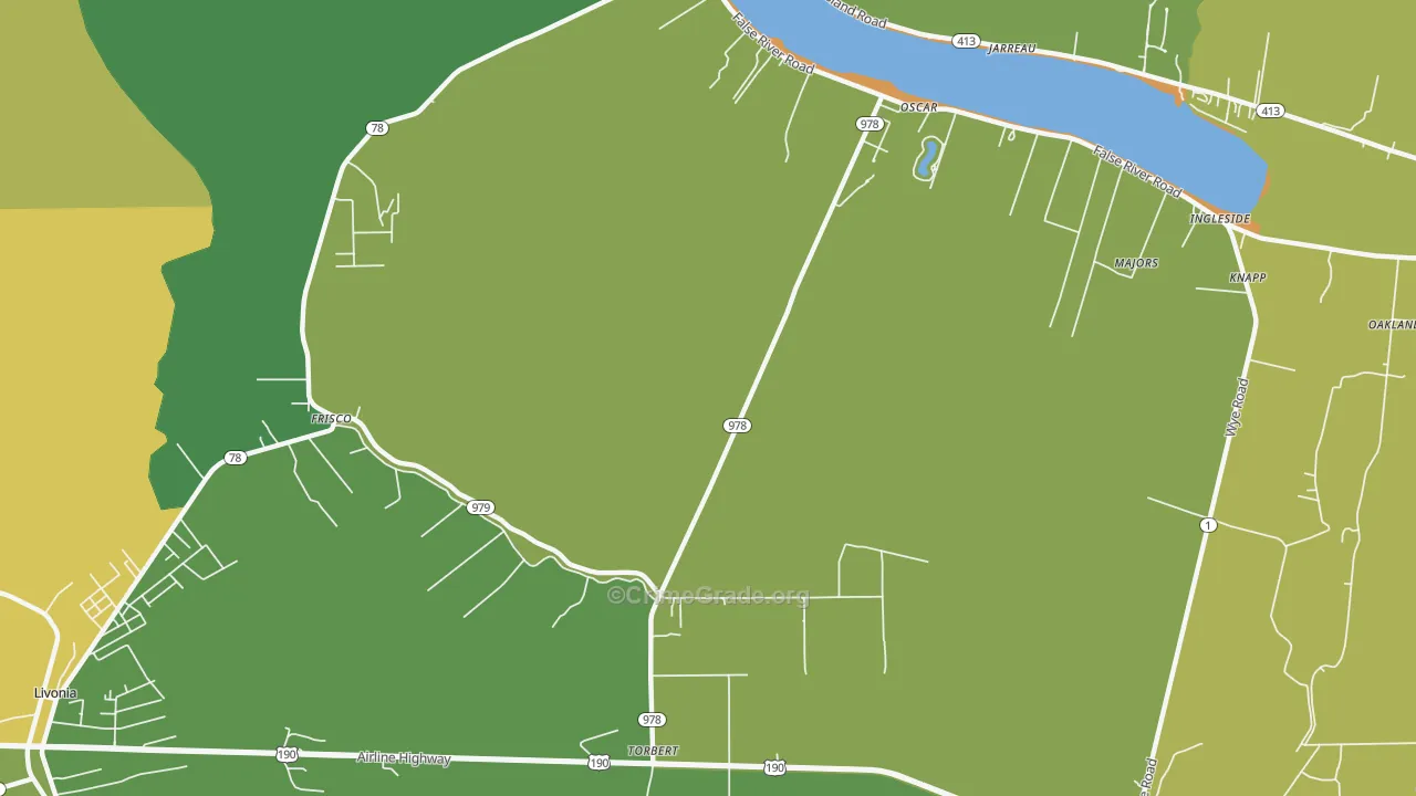 Oscar, LA Map of Burglary Rates