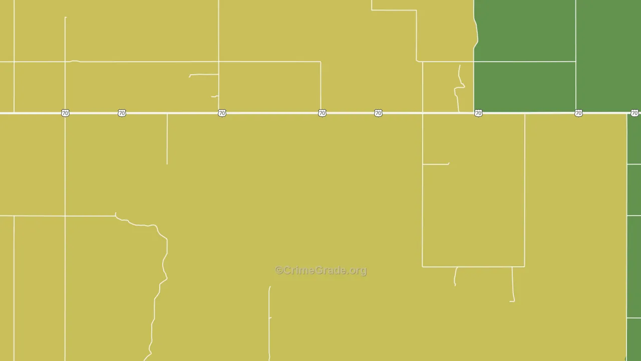 Oscar, OK Map of Burglary Rates