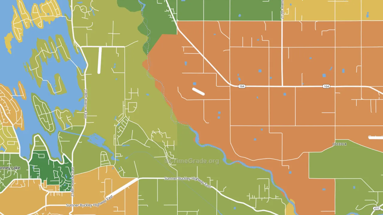 Osceola, WA Map of Burglary Rates