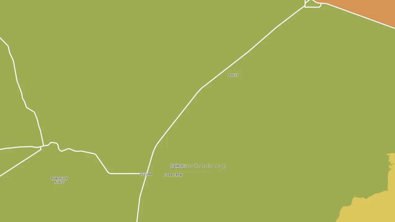 Oscura, NM Map of Burglary Rates