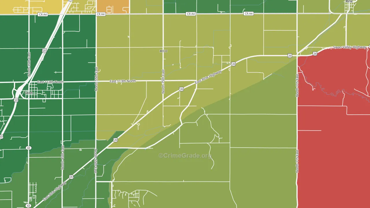 Osgood, ID Map of Burglary Rates