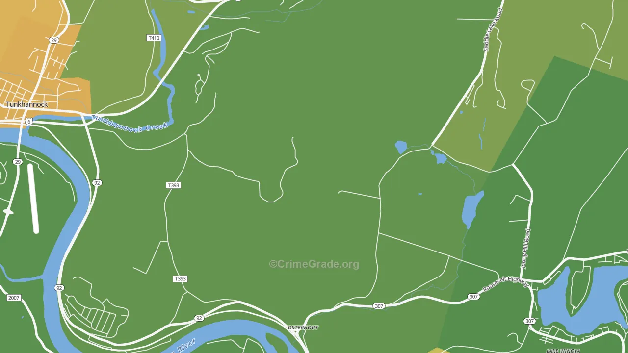 Osterhout, PA Map of Burglary Rates