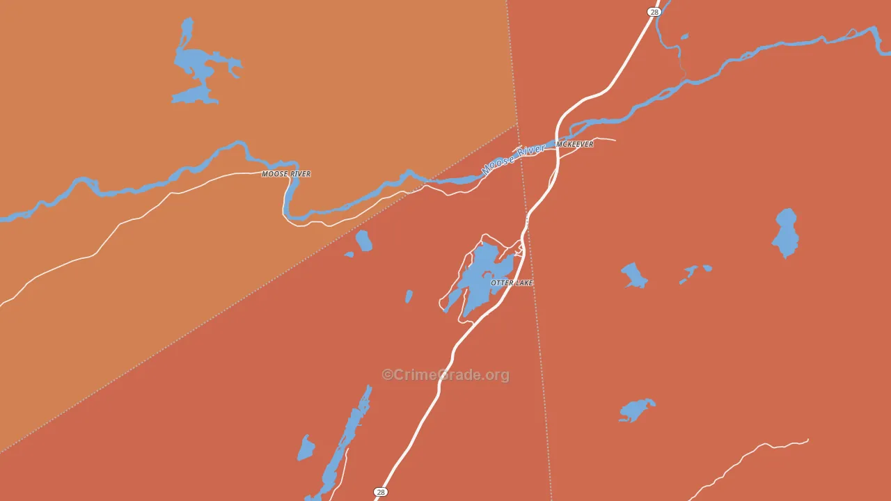 Otter Lake, NY Map of Burglary Rates