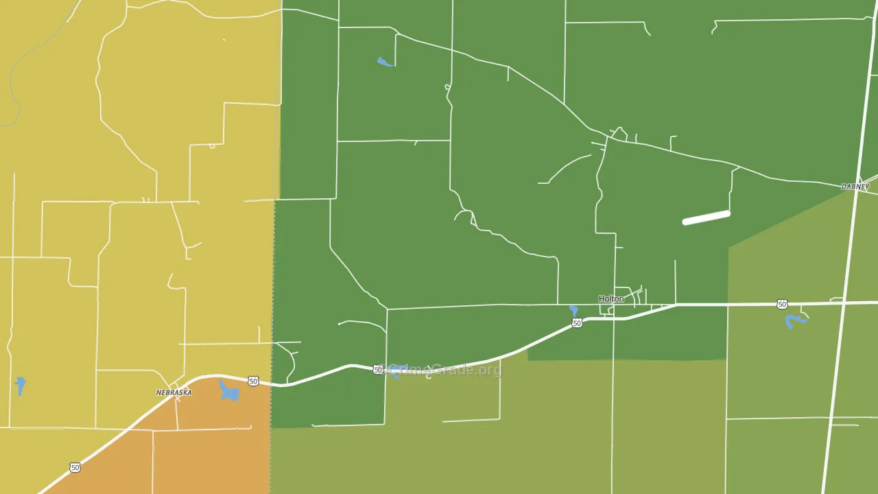 Otter Village, IN Map of Burglary Rates