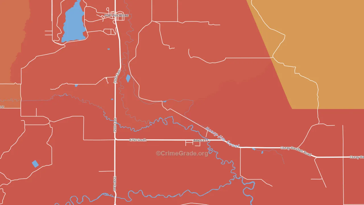 Ouray, UT Map of Burglary Rates