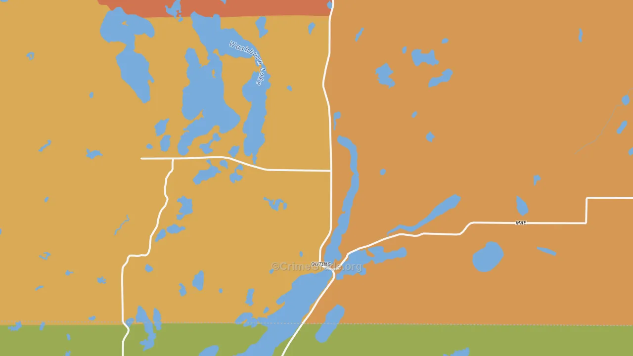 Outing, MN Map of Burglary Rates
