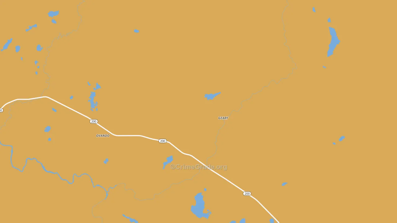 Ovando, MT Map of Burglary Rates